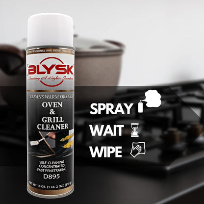 Oven & Grill Cleaner, 18 oz, Heavy Duty | Grease Cut, Oil Removal, Fast Action, Burnt Food, Kitchen Use, Tough Mess, Surface Care, Quick Spray, Grill Care