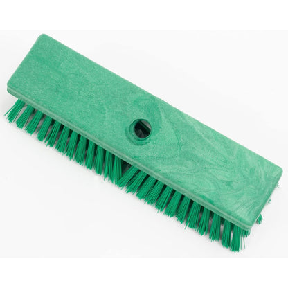 SPARTA Plastic Floor Scrub Brush, Brush Head Only, Deck Brush with ACME Standard Thread Fitting for Deck, Industrial Kitchens, and Hospitals, 10 Inches, Yellow