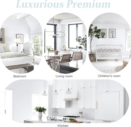 Dimoon 17.7''x118'' Peel and Stick Wallpaper White Contact Paper for New Environmentally Friendly Materials Thickening Upgrade Embossed Renter Friendly Wall Paper Modern Vinyl Wrap Countertop Bedroom