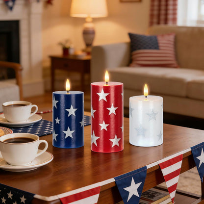 JOIONE Flameless Pillar Candles with Remote, 3 Pack Battery Operated Real Wax LED Candles, LED Candle that Perfect for Home Decorations Fireplace Table, White
