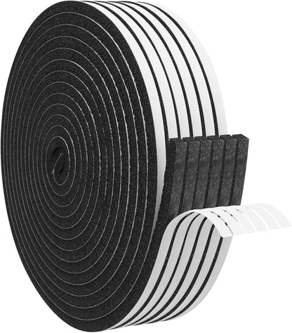 DGSL Foam Insulation Tape, 1/2In x 1/4In x 33Ft Weather Stripping Door Seal Strip for Doors and Windows,Sliding Door,Sound Proof Soundproofing Door Seal,Weatherstrip,Air Conditioning Seal Strip