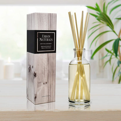 Urban Naturals Smoked Vanilla Reed Diffuser Set with Vanilla Bean, Sandalwood & Leather | Made in the USA - Colors B