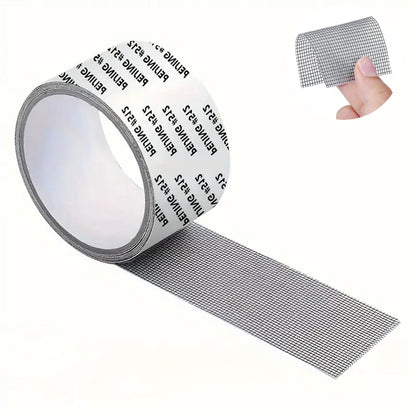 Tough & Long-Lasting Window Screen Repair Tape - Instant Patch for Rips and Holes, Self-Adhesive Fiberglass Mesh, Easy Application on Windows, Doors and Screens (2 Inch Width,6.5Ft Length)