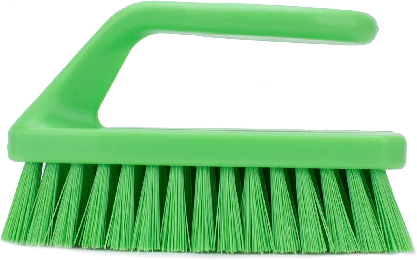 SPARTA Heavy Duty Scrub Brush, Hand Brush with Iron Shape Handle Design for Scrubbing Kitchen Pots and Pans or Bathroom Sink and Shower, 6 Inches, Black, Twin