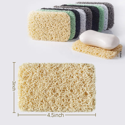 12PCS Soap Savers Pads BPA Free Soap Holder for Bar Soap Non-Slip Self Draining Soap Dish Soap Lift for Shower Kitchen Bathroom
