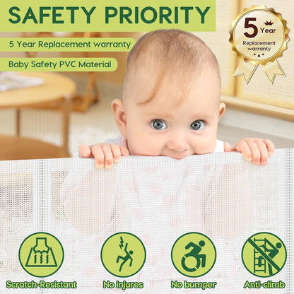 Reinforced 55" Wide Retractable Baby Gates with Reinforced Strips, Indoor/Outdoor Retractable Dog Gate for Doorway Prevent Bottom Drilling Through, No Bottom Bar Safety Mesh Baby Gate for Stair, Black