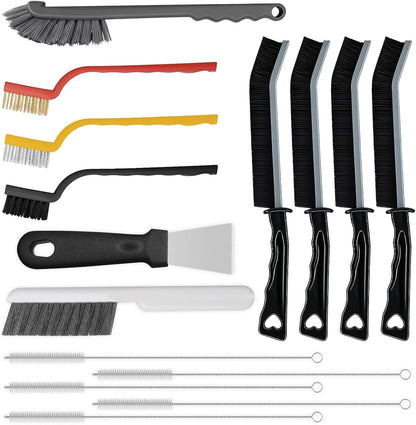 15pcs Crevice Cleaning Brush, Hard Bristle Scrub Brushes Tools, Multifunctional Grout Brush for Home, Bathroom, Ktichen, Window and Corners