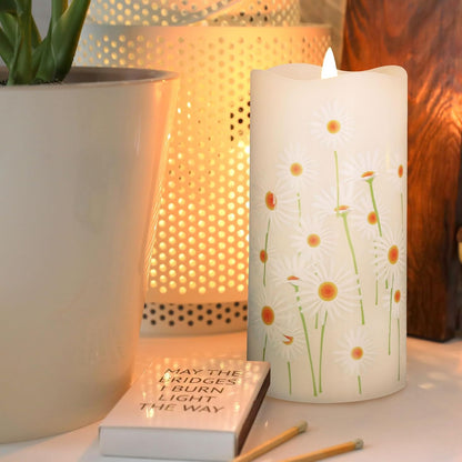 Eywamage Ivory Flameless Pillar Candles with Remote, Flickering Realistic LED Battery Wax Candles Set of 3, Φ 3" H 4" 5" 6"