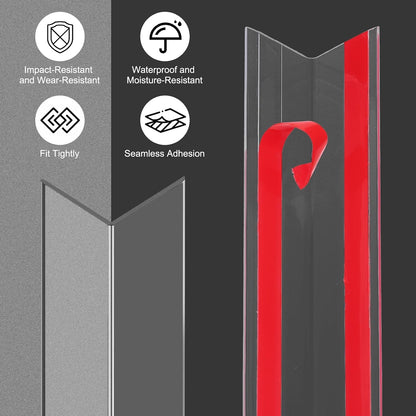 uxcell 4Pcs Wall Corner Protector, Self Adhesive Clear Corner Protector Strip for Door Wall Table Cabinet Furniture Edge Guard 31.5" x 0.98"