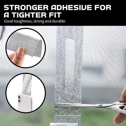 Upgraded Strong Adhesive Screen Repair Tape, 2024 New 2" x 80" Screen Repair Kit Window Fiberglass Mesh Screen Repair Tape, Self-Adhesive Screen Window Repair Patch for Doors, Windows