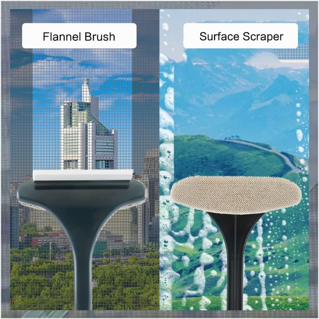 Window Mesh Screen Cleaner Multifunctional Screen Brush Foldable Detachable Window Cleaner Brush..