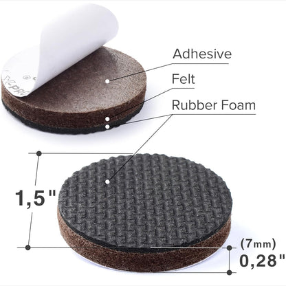 X-PROTECTOR Non Slip Furniture Pads – 12 Premium Furniture Grippers 3"! Best SelfAdhesive Rubber Feet Furniture Feet – Ideal Non Skid Furniture Pad Floor Protectors – Keep Furniture in Place!