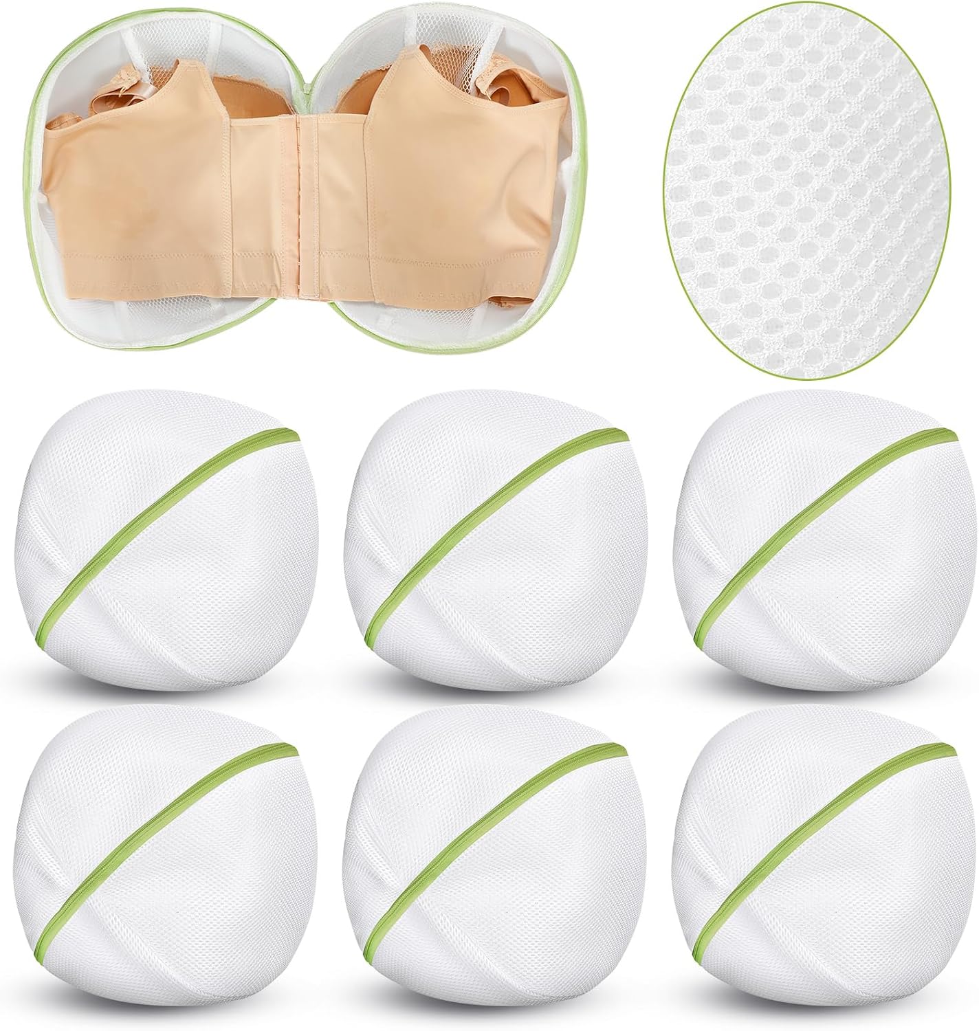Shappy 6 Pieces Bra Washing Bag for Laundry Mesh Wash Lingerie Underwear Brassiere Washing Bags with Zipper for Women Laundry Storage(7.87 Inch,Pink)