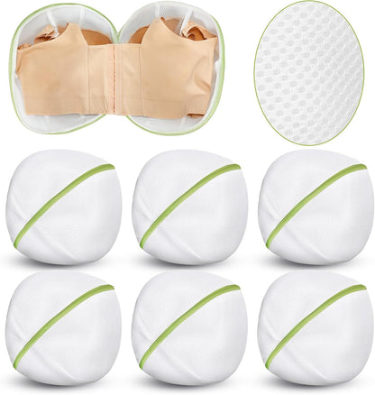 Shappy 6 Pieces Bra Washing Bag for Laundry Mesh Wash Lingerie Underwear Brassiere Washing Bags with Zipper for Women Laundry Storage(7.87 Inch,Pink)