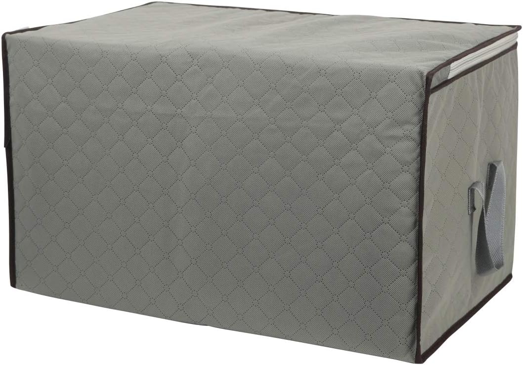 2 Pack Foldable Large Storage Bags 28 x 20 x 12 (L x W x H) inch for Comforter Quilt Blanket Clothes with Clear Window & Handles - Easy to Fit King Size Comforter Set - Closet Under Bed Organizer