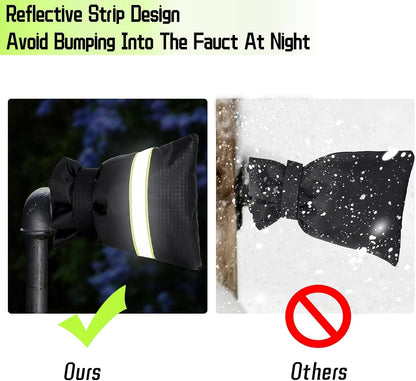 Outdoor Faucet Cover for Winter - Pro 7.1" W x 9.8" H - 2 Pack Outdoor Water Faucet Cover Socks for Winter Freeze Protection Pipe Insulation Reusable Waterproof Insulated Spigot backflow Cover
