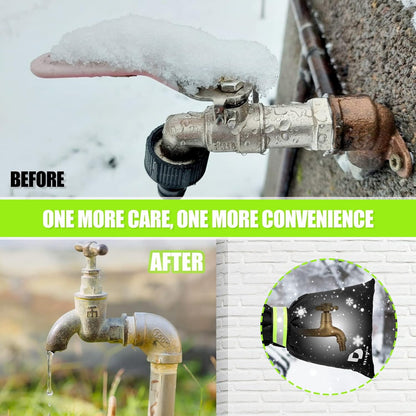 DELSWIN Outdoor Faucet Cover for Winter, 5P 8.7"x7" Hose Bib Insulation, Outside Waterproof Spigot Protection, Bigger and Thicker Frost Freeze Insulated Cover