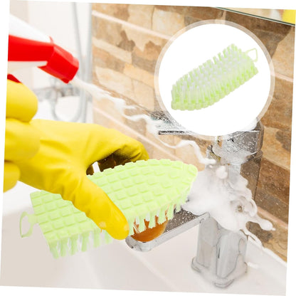 Zerodeko Sink Scrub Brush Small Cleaning Brush for Effortless Kitchen Bathroom Cleaning Compact Design for Stains Dirt Lightweight Portable Multi-Scene Use Easy to Grip