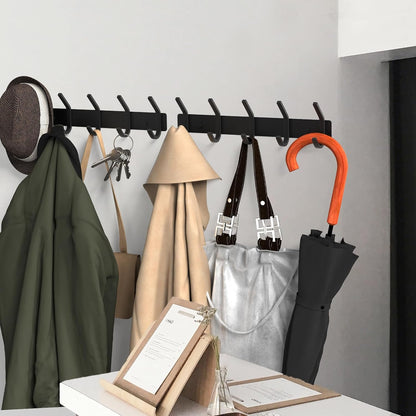 VAEHOLD Black Hat and Coat Wall Mount Rack - 3 Hooks for Robes, Bags, Keys, and Towels - Bathroom Towel Hanger Organizer (1 Pack)