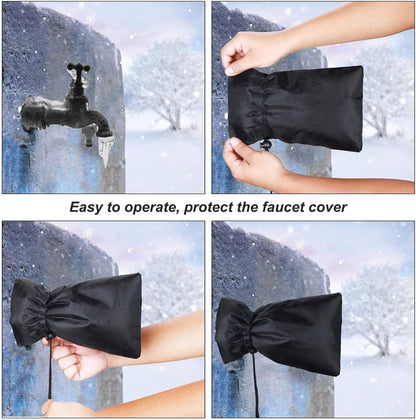 seOSTO Faucet Cover for Winter,9"(W) 6.2"(H) Outside Faucet Cover Socks for Freeze Protection,Hose Bib Covers for Winter