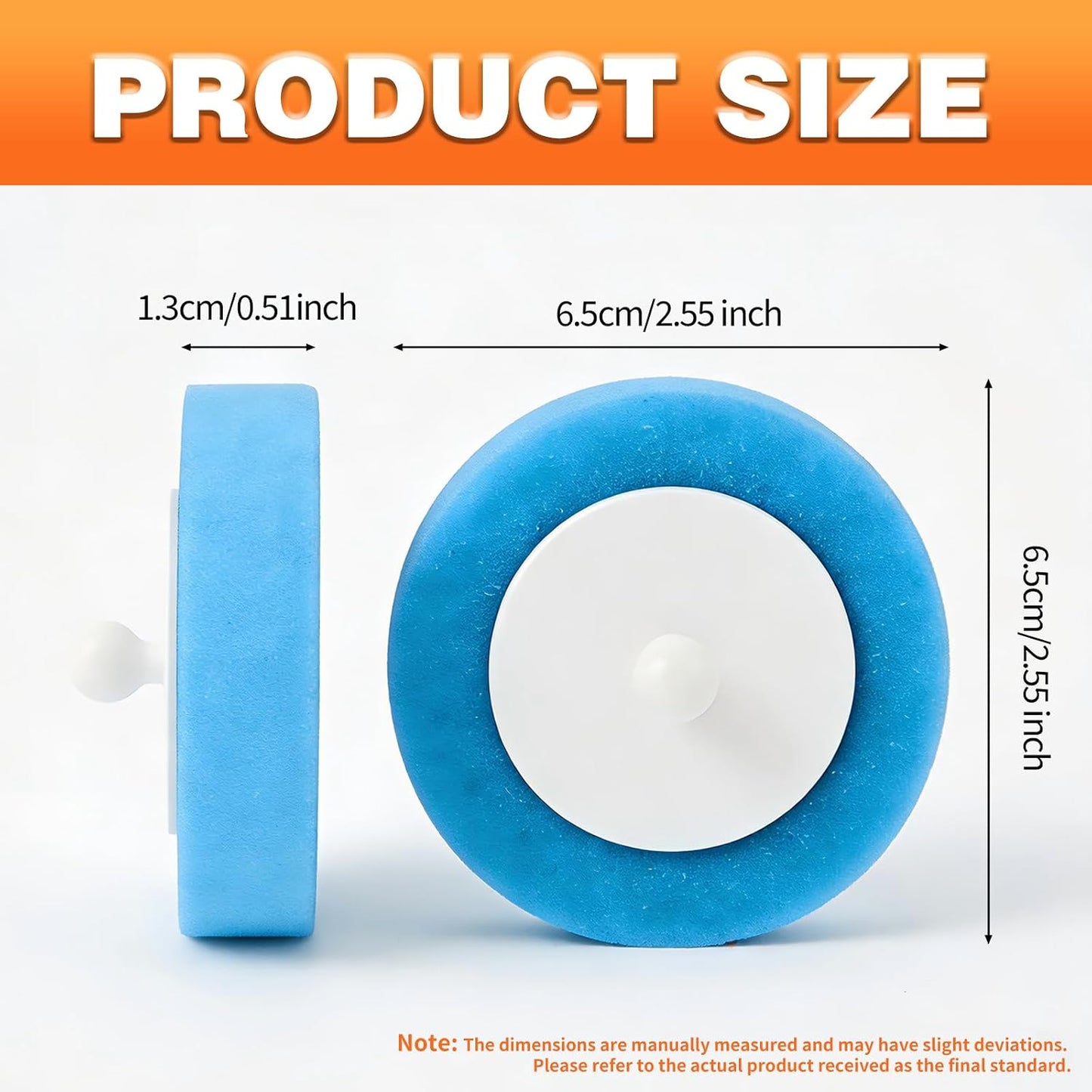 SOPAMI 32pcs Disposable Toilet Brush Refills,3-Layer Pre-Loaded Rich Foam | Toilet Bowl Wand Refills Pre-Loaded with Cleaner Toilet and Bathroom Cleaning Supplies Sponge Replacement (Blue)