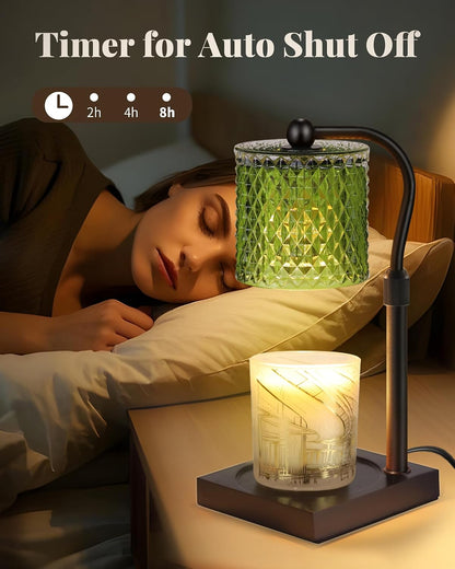 Candle Warmer Lamp with Timer Dimmer Adjustable Height, Mothers Day Gifts for Mom, Birthday Gifts for Women, House Warming New Home Decor, Electric Wax Warmer for Jar Candles, Gold