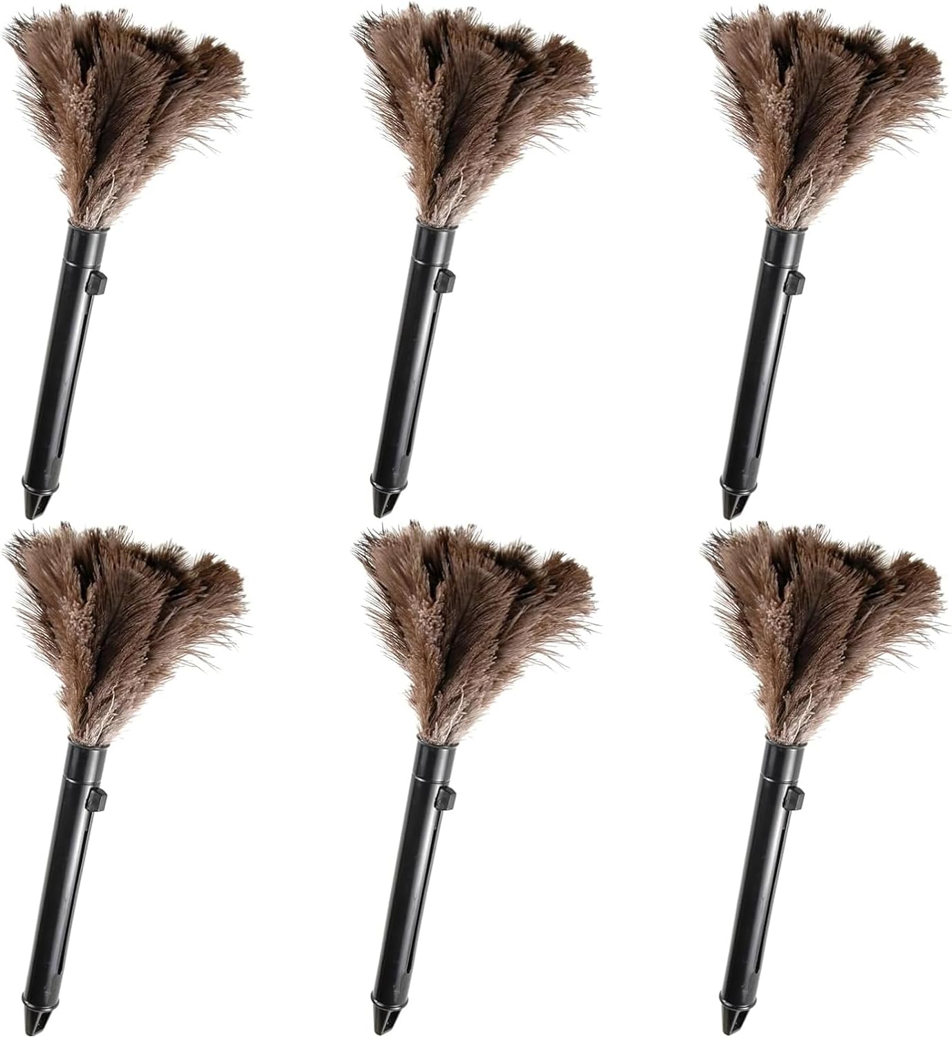 Extendable Cleaning Duster 94 Inch - Long Telescoping Ostrich Feather Dusters with Stainless Steel Extension Pole for High Ceiling Fan, High Ceilings,Roof Dusting