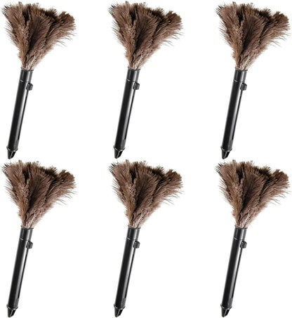 Extendable Cleaning Duster 94 Inch - Long Telescoping Ostrich Feather Dusters with Stainless Steel Extension Pole for High Ceiling Fan, High Ceilings,Roof Dusting
