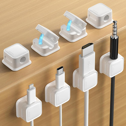 9 Pack Cord Organizer Holder,Costop Strong Adhesive Under Desk Cable Management,Magnetic Cable Clips,Wire Holder Keeper Organizer Neatly for Home,Office,Car,Desk,Nightstand,Desktop