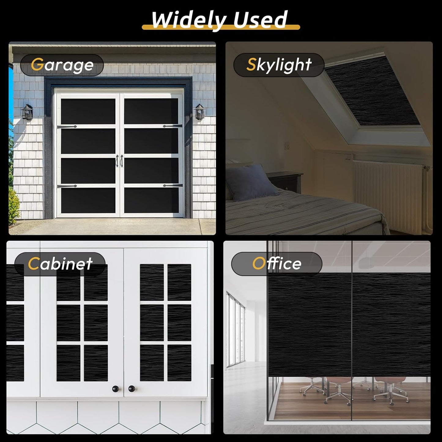rabbitgoo Window Privacy Film Frosted Glass Film Removable Vinyl Door Coverings UV Blocking Decorative Static Cling Non-Adhesive Window Clings Sticker for Home Decor, 17.5 x 78.7 Inches