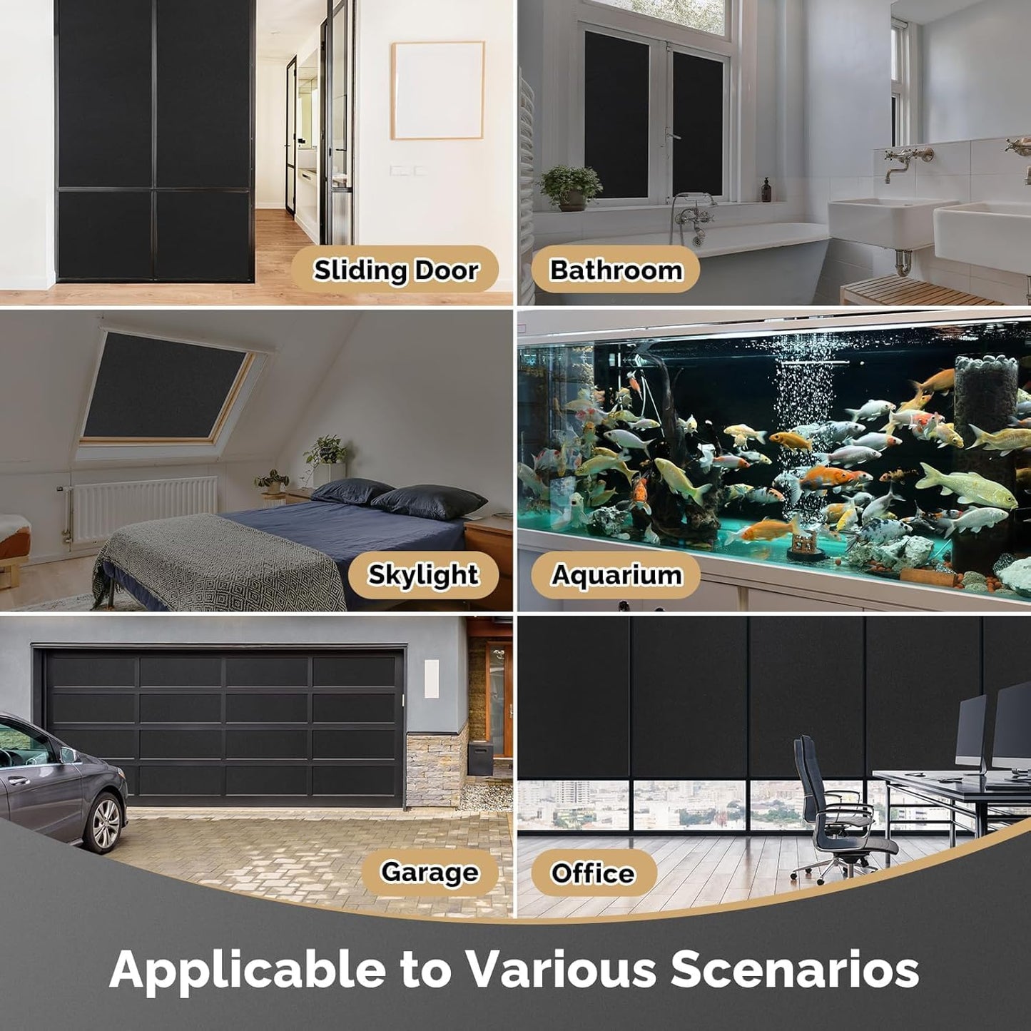 DOWELL Window Privacy Film, Frosted Glass Window Film, Static Cling Non-Adhesive Glass Clings, Sun Blocking Opaque Coverings, Reusable Door Stickers for Bathroom Home Office, Pure, 17.5" x 78.7"
