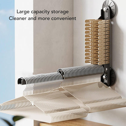 Wall Mounted Drying Rack with Extendable Heavy Duty Design. Ideal for Laundry Rooms, Bathrooms, and Balconies. Space Saving Storage Solution for Towels and Clothing (White)