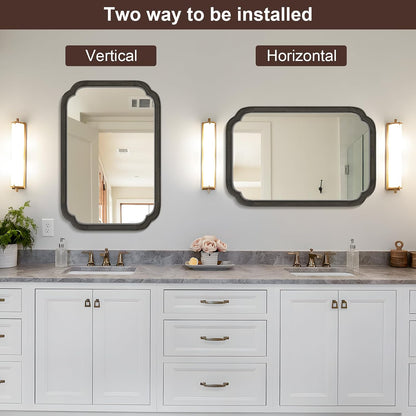 WallBeyond Full Length Mirror Wall Mounted 65"x22", Rustic Wooden Frame Floor Mirror, Large Full Body Mirror for Bedroom, Leaning or Hanging Against Wall, Natural