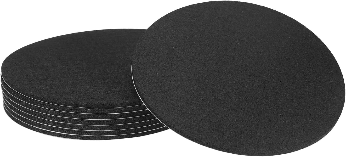 uxcell 32Pcs Non Slip Furniture Pads, 3" Round Self Adhesive Felt Bumpers Noise Reducing Furniture Feet Floor Protector for Chairs Tables Furniture Legs (White 0.2" Thick) - Colors A