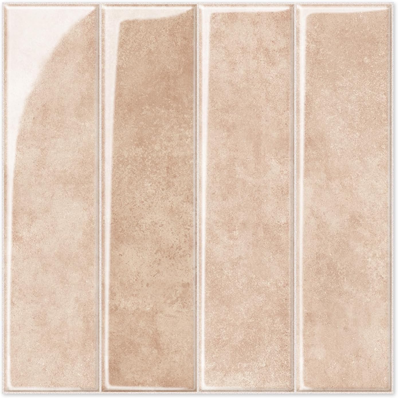 Alwayspon 10 Sheets 12x12inch Beige 3D Vinyl Backsplash Tiles, Self-Adhesive Peel and Stick Wall Tile Stickers Stick on Subway Tiles for Kitchen Bathroom Wall