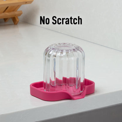Zulay Kitchen (9x3.5in) Sponge Holder for Kitchen Sink - Flexible Heavy-Duty Multipurpose Sink Caddy - Counter Organizer for Kitchen, Bathroom, Makeup, Trinkets & More! (Grey)