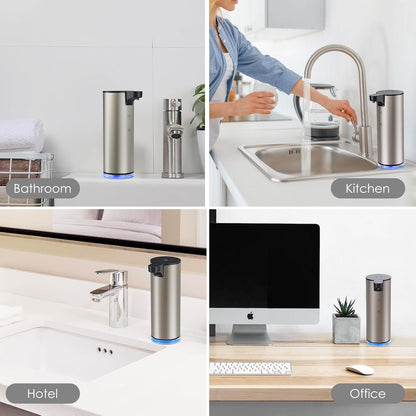 Automatic Soap Dispenser Touchless Foaming: Soap Dispenser Rechargeable for Bathroom