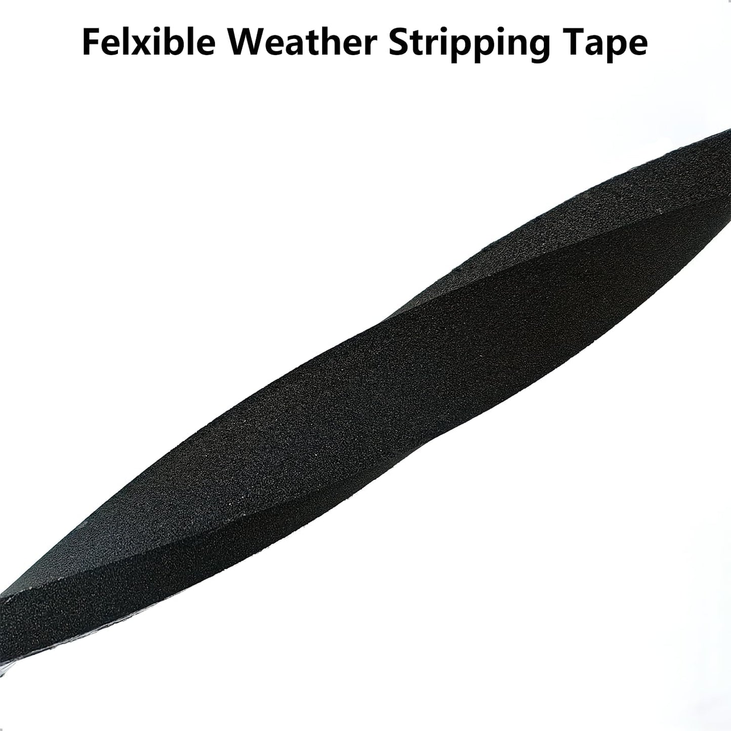 Weather Stripping Door Seal Strip, Strong Adhesive, Weatherproof, Reduce Noise, Gap Filler, Foam Insulation Tape for Doors and Windows (1/2 in x 1/4 in x 13 Ft), White