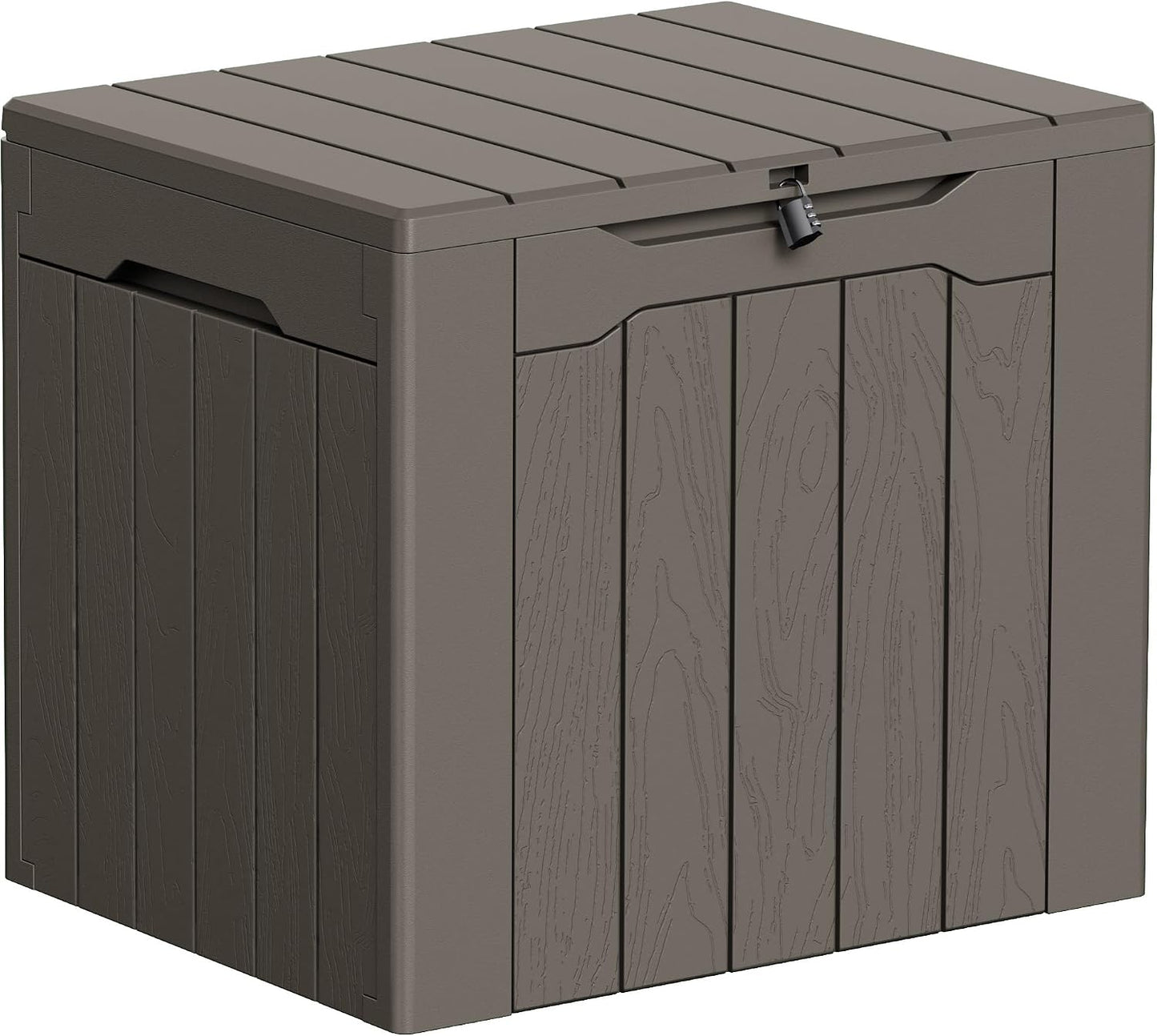Greesum 31 Gallon Resin Deck Box All Weather Outdoor Storage Boxes for Patio Furniture Set,Outdoor Toys,Garden Tools,Black