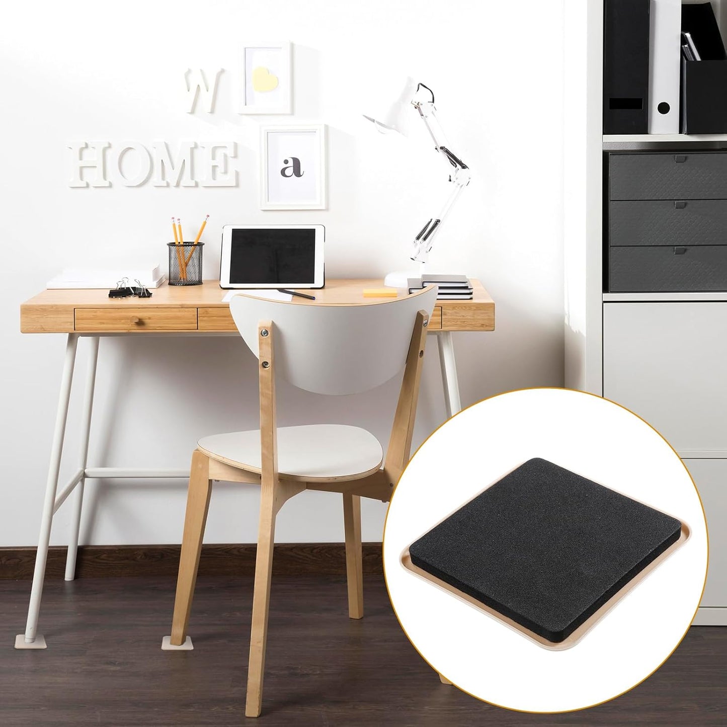 4Pcs 4.7" Square Furniture Sliders for Carpet Large Furniture Movers Sliders Reusable Furnitures Moving Pads Slider for Hardwood Floors Sofa Bed Couch Chair Fridge Heavy Duty Easily Move