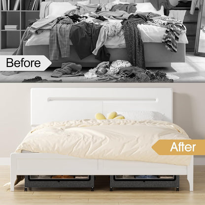 Yecaye Under Bed Storage with Wheels, 2 Pack Under the Bed Storage Containers with Lids & Label, XXL 60L Rolling Underbed Storage Drawers for Clothes, Blankets, Shoes, Black