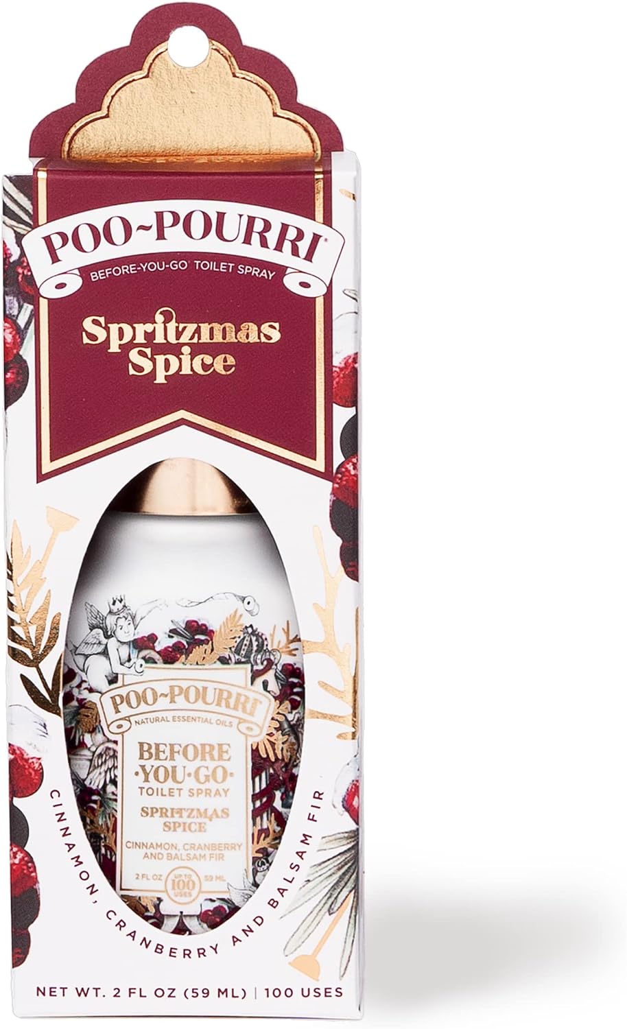 Poo-Pourri Before-You-Go Toilet Spray, Bamboo Rain, 2 Fl Oz, Up to 100 Uses, Bathroom Odor Deodorizer with Essential Oils for Home or Work, Travel Essentials, TSA Approved Size, Bamboo & Fresh Grass
