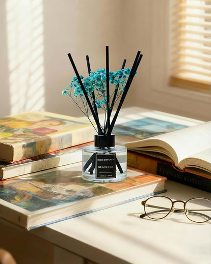 Reed Diffuser Set-Lemon Verbena Scent Fragrance Oil Diffuser with 6 Reed Sticks | Home & Bedroom Bathroom Decor,3.38 fl oz (100ml)