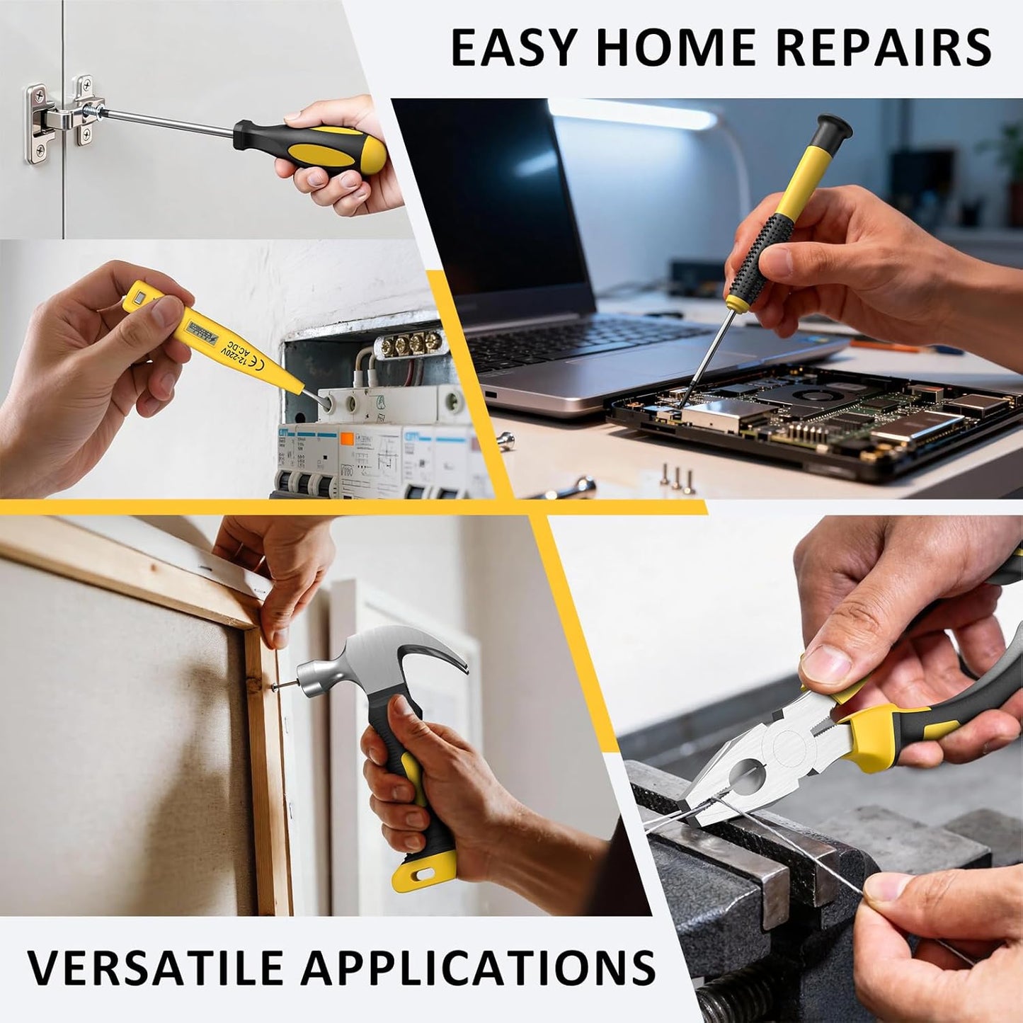 Sundpey Tool Kit with 21V Drill - 170-PCs Portable General Basic Home Repair Tool Set with Power Drill & 2.0Ah Battery & Charger & Tool Box for Homeowner Drilling DIY Projects House Repairs & Handyman