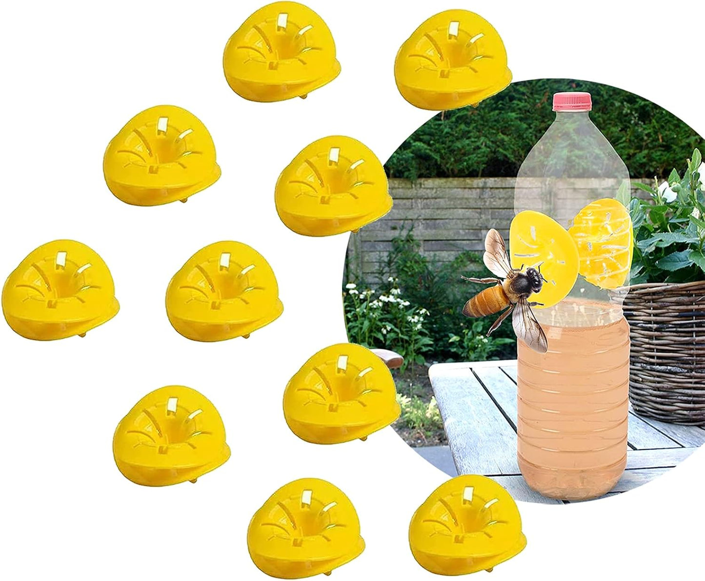 10Pack Hornet Traps Outdoor Hanging Indoor Outdoor Reusable Wasp Traps Hornet Hanging for Yellow Jackets Bee Catcher