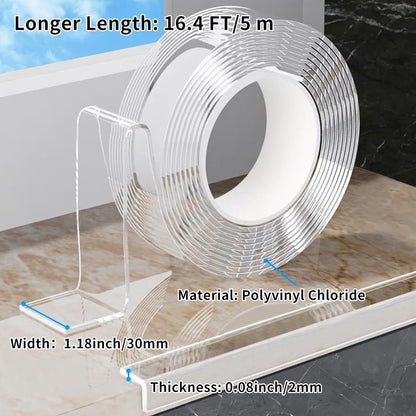 Edge Corner Protector Baby Proofing,Soft Clear Furniture Table Corner Guard & Edge Safety Cabinet Door Bumper,Crib Bumpers,Wall Protector,6.6ft(Width 0.8 in，Thickness 0.08 in)