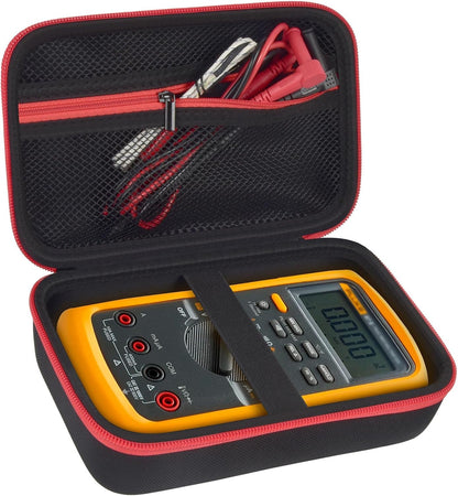 Comecase Hard Carrying Case for Fluke 87-V/ 88V/ 15B+/ 17B+ and More Digital Multimeter, Protective Travel Storage Bag - Black