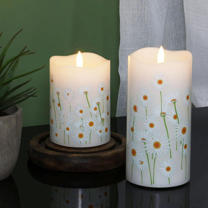 Eywamage Ivory Flameless Pillar Candles with Remote, Flickering Realistic LED Battery Wax Candles Set of 3, Φ 3" H 4" 5" 6"
