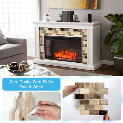 Art3d Peel and Stick Backsplash for Kitchen White Subway (10 Tiles, Thicker Design)