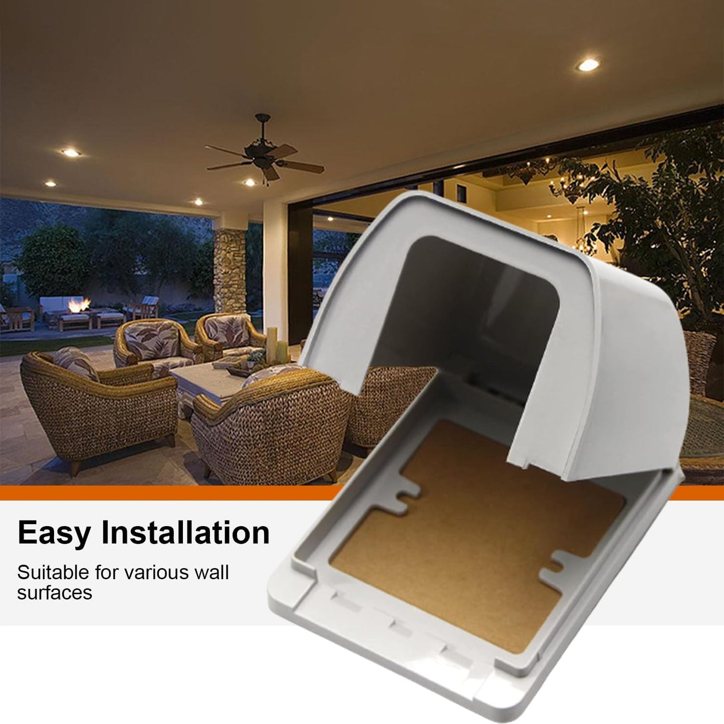 Fielect Weatherproof In Use Outdoor Outlet Cover 86Type Clear Electrical Outlet Cover Box 5" x 8.4" x 1.9"